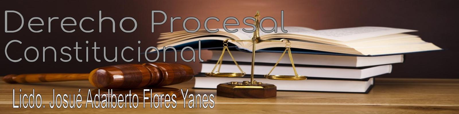 DERECHO PROCESAL CONSTITUCIONAL -E- (Licdo. Josué Adalberto Flores Yanes)