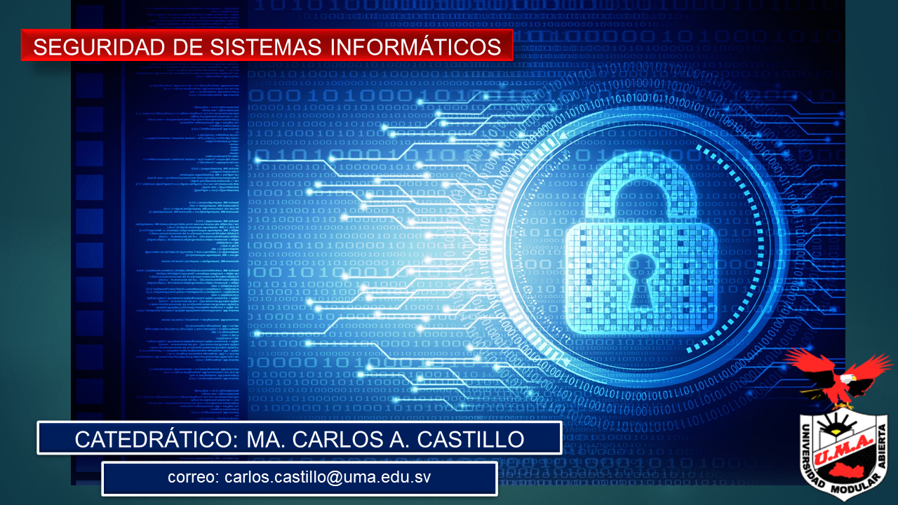 SEGURIDAD DE SISTEMAS INFORMÁTICOS -Ñ- (Maestro Carlos Alfredo Castillo)